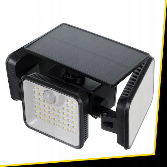 Likesmart Lampă Solară de Exterior 180 Led Senzor de Mișcare Pir Senzor de Amurg 3 Moduri de Iluminare Panou Solar 5.5v Ip65 Rezistent la Apă Unghi Reglabil Curte Grădină Alea Terasă 6000-7000k Negru