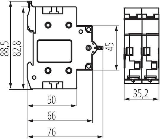 Инсталационен Превключвател I-0-ii Kcs-40a/2p 40a 230/400v Ac 50hz 2p Ip20 23256