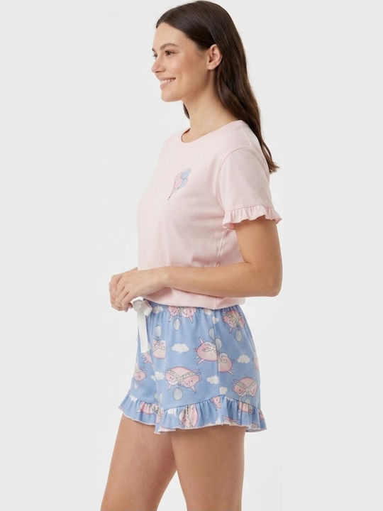 Set De Pijamale Dama De Vară Multicolor Ip9124