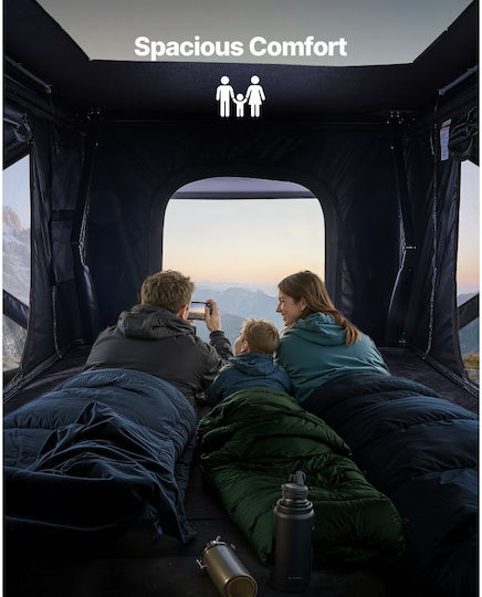 Vevor SY09 Camping Mountaineering Tent Black 4 Seasons for 2 People Waterproof 3000mm 212x132x95cm