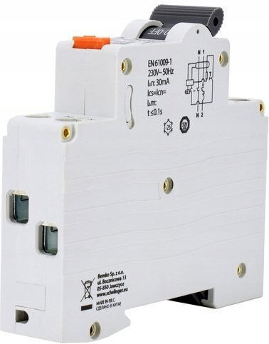 Rcbo Connector 1P B 20A 30mA Type AC Schelinger