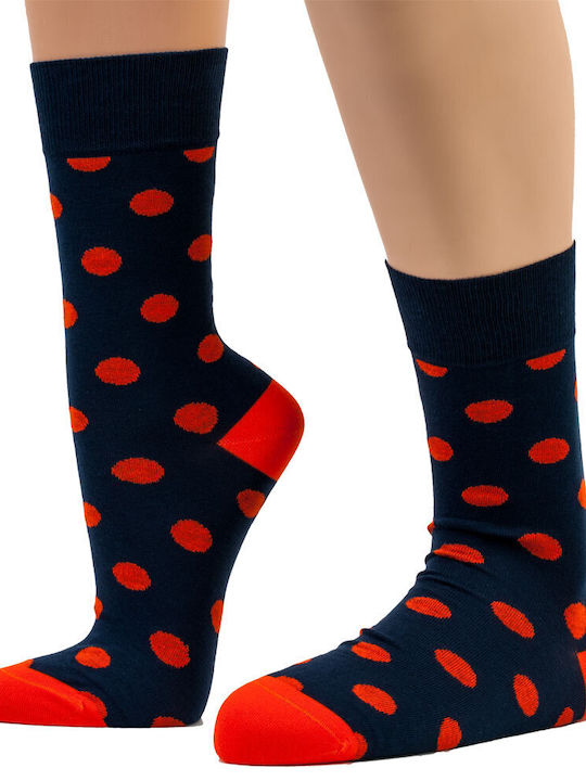 The Bus Socks With Blue Orange Patterns