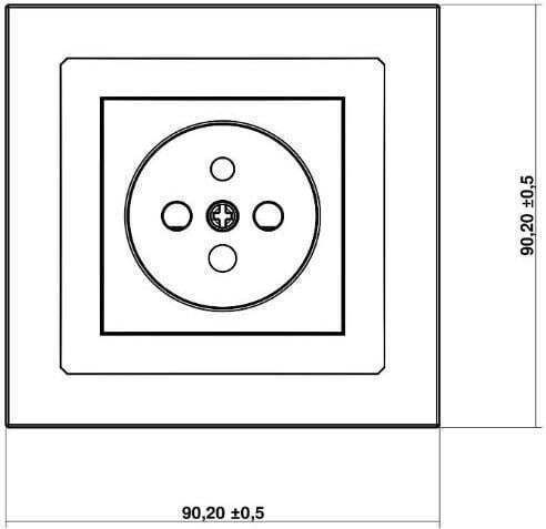 Karlik Power Socket with Key Red 1pcs