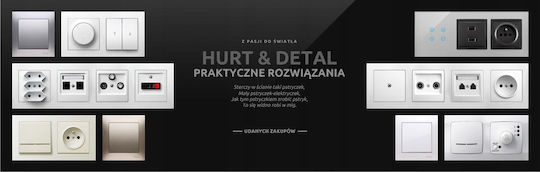 Karlik Διπλή Εξωτερική Πρίζα Ρεύματος Στεγανή Διάφανη