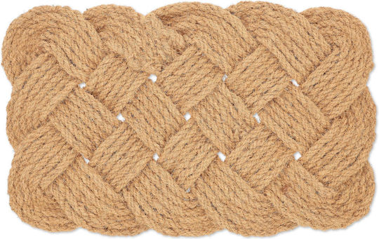 Relaxdays Relaxdays Fußmatte aus Kokosnuss Beigefarbe 45x75cm