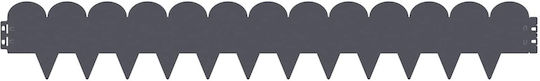 vidaXL Metallic Garden Hedge in Grey Colour 15cm x 1.03m 10 Pieces