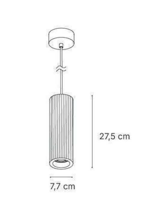 Inlight Grey Pendant Light with GU10 Socket 29.5x29.5cm