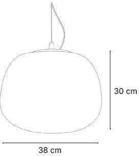 Inlight Hanging Light White Ball with E27 Socket 38x38x30cm
