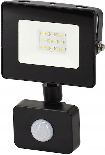 Bemko Waterproof LED Flood Light 10W Natural White 4000K With Motion Sensor IP65