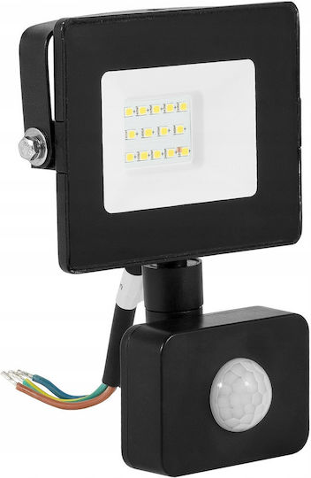 Bemko Waterproof LED Flood Light 10W Natural White 4000K With Motion Sensor IP65