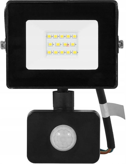 Bemko Waterproof LED Flood Light 10W Natural White 4000K With Motion Sensor IP65