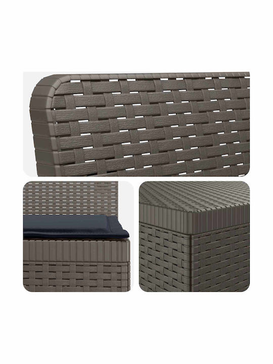 Outdoor Corner Sofa Made of Polypropylene with Cushions