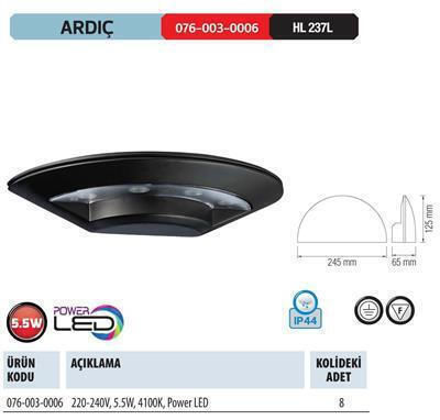 Horoz Electric Водоустойчива Таванна Лампа LED 5.5W 4100K