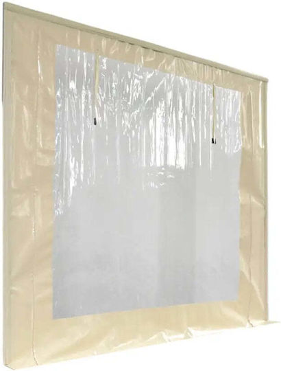 Windproof Curtain Lateral pentru chioșc Bej cu acoperire PVC 2x2.5m