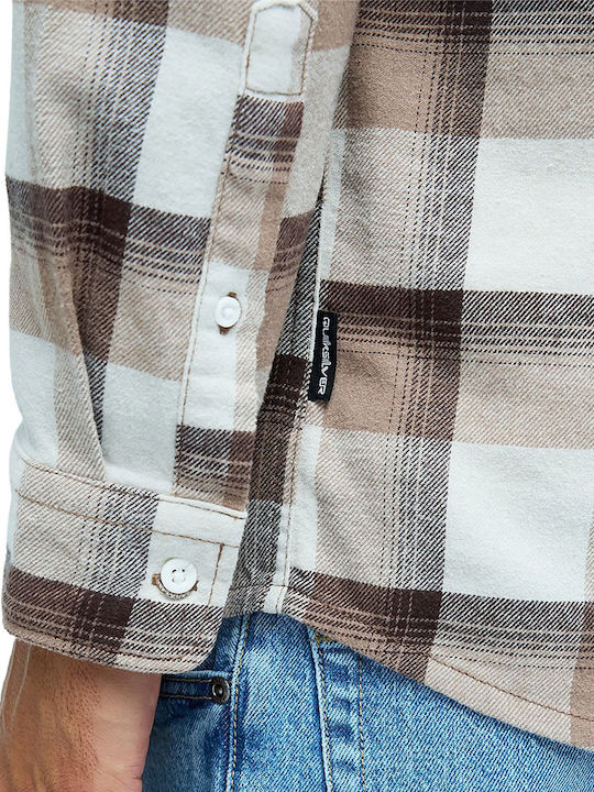 Motherfly Long Sleeve Flannel Shirt in Regular Fit Checked Plaid