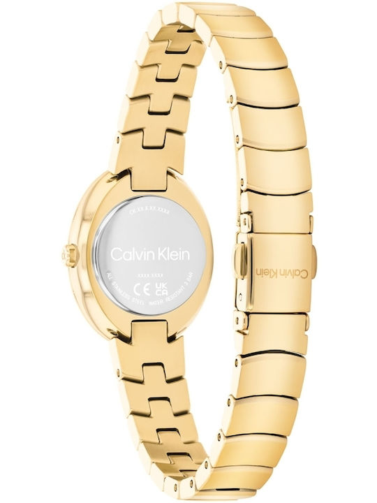 Calvin Klein Ceas De Mână Cu Baterie Și Brățară Din Metal Twisted Bezel Calvin Klein Ceas De Mână Cu Baterie Și Brățară Din Metal Twisted Bezel