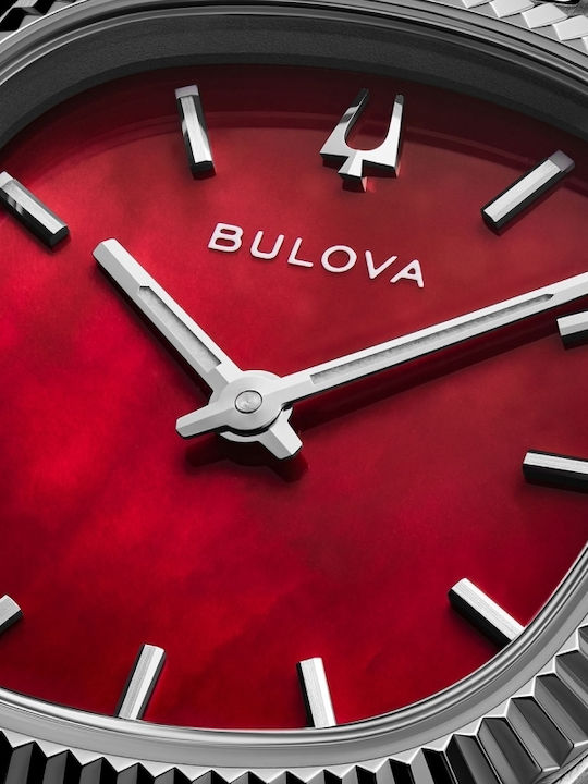 Bulova Ceas De Damă 25mm Cu Baterie Și Brățară Metalică Argintie