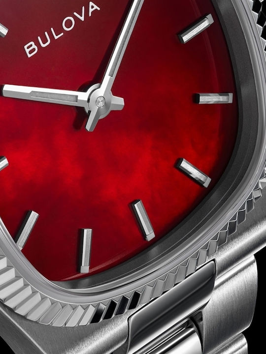 Bulova Ceas De Damă 25mm Cu Baterie Și Brățară Metalică Argintie