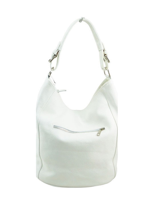 Leather Women's Shoulder Bag White