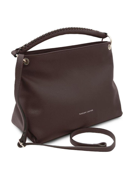Leather Women's Shoulder Bag Brown