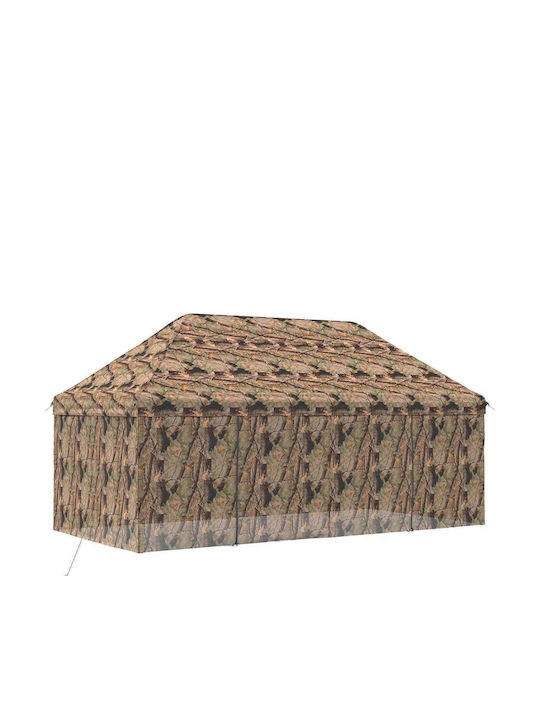 vidaXL Seitliche Sonnenschirm-Rolle für Garten Schwarz 3x6m