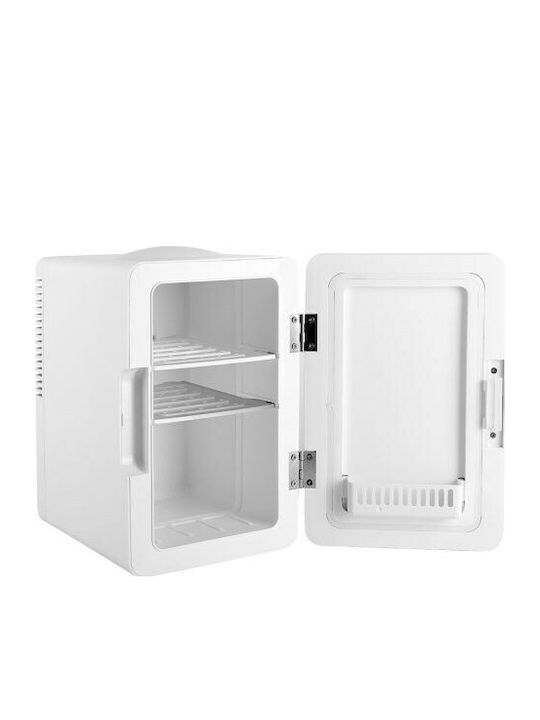 Cosmetic Refrigerator 6lt With Shelf Mirror LED Lighting And Heating Function White 56W