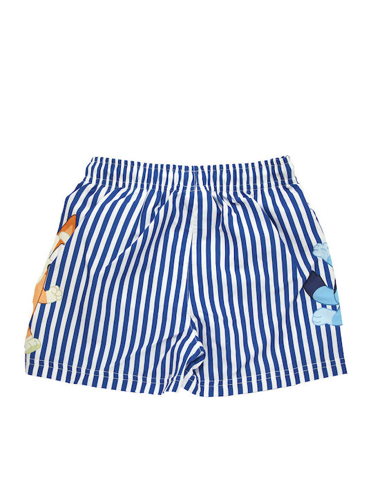 Bluey Costum De Baie Pentru Copii Pantaloni Scurți De Înot Albastru-Alb Dungat Bu142