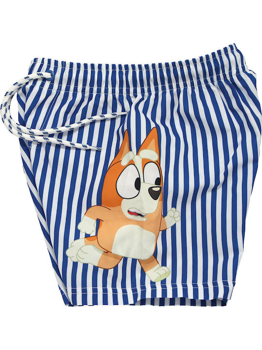 Bluey Costum De Baie Pentru Copii Pantaloni Scurți De Înot Albastru-Alb Dungat Bu142