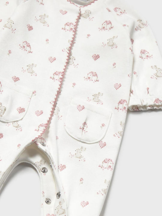 Mayoral Set Baby Bodysuits Ecru-Rose 2 Pieces
