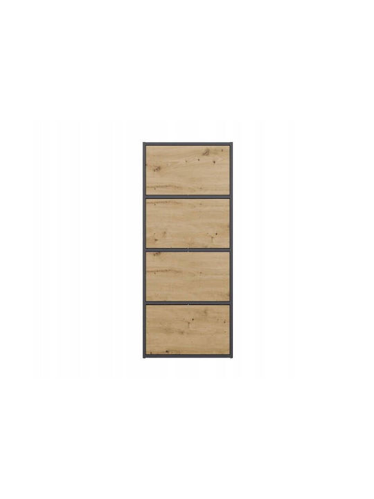 Büroaufbewahrungsschrank aus Holz Anthrazit 48,5x40x119,5cm