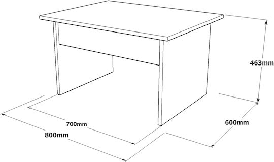 Birou De Calculatoare Din Lemn Antracit 80x60x46,3cm