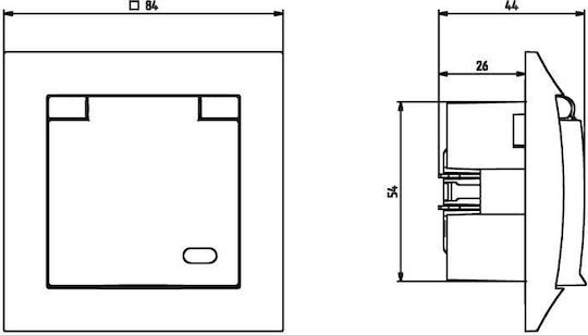 LED line Wall Switch Lighting Ecru