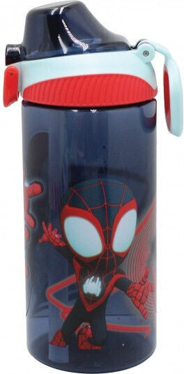 Gim Spidey Spidey Пластмасова Детска Бутилка За Вода със Сламка Многоцветна 450ml