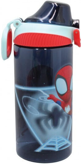 Gim Spidey Spidey Пластмасова Детска Бутилка За Вода със Сламка Многоцветна 450ml