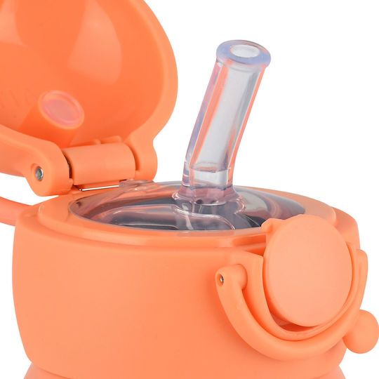 Estia Wonder Bottle Save the Aegean Stainless Steel Kids Thermos Water Bottle with Straw Non Spill Candy Sky 500ml