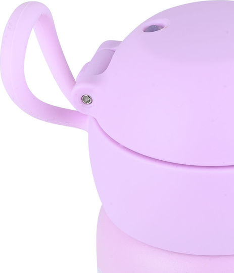 Estia Wonder Bottle Save The Aegean Stainless Steel Kids Thermos Water Bottle with Straw Non Spill Garden Friends 500ml
