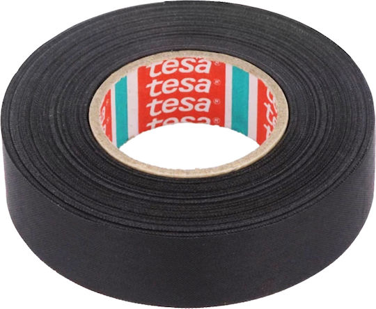Tesa Pet Cloth Self-Adhesive Fabric Tape Black 19mmx25m 1pcs