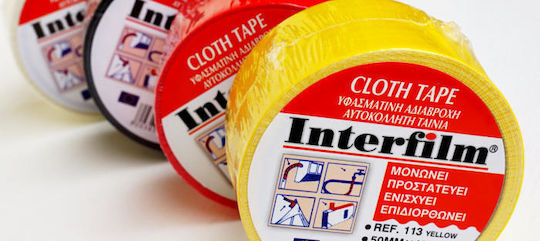 Interfilm Selbstklebend Gewebeband Rot 50mmx25m 1Stück