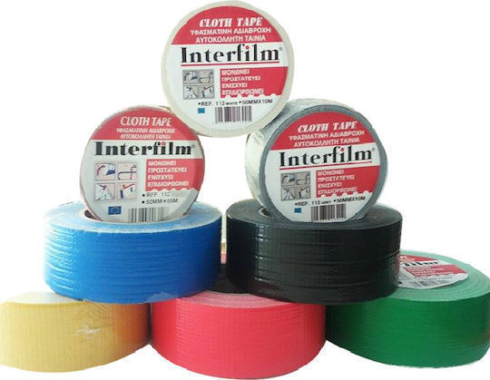 Interfilm Selbstklebend Gewebeband Rot 50mmx25m 1Stück