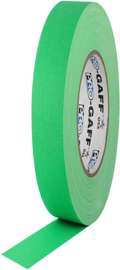 Pro Tapes Gaff Neon Green Self-Adhesive Fabric Tape Green 24mmx25m 1pcs
