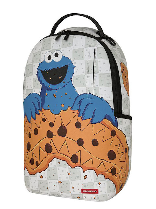 Sprayground Sesame Street Cookie Monster Shark Ученическа Раница Бяла