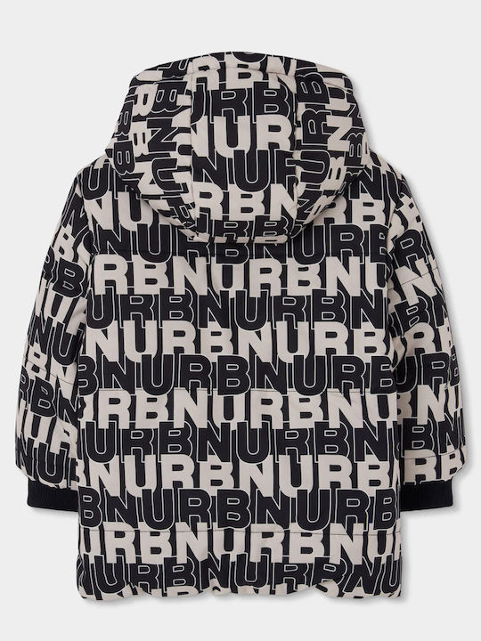 Geacă casual pentru copii reversibilă bej cu negru