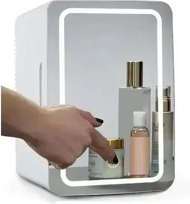 SPV Cosmetic Refrigerator 4lt with Mirror with LED Lighting & Heating Function White