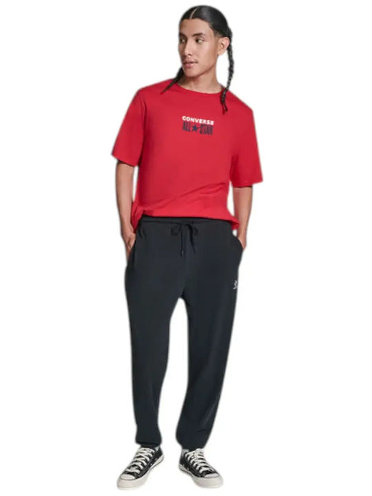 Star Chevron Sweatpants with Elastic Black
