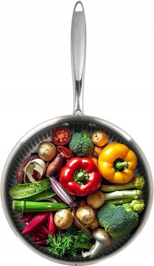 Zilan Pan With Lid made of Stainless Steel with Non-Stick Coating 26cm