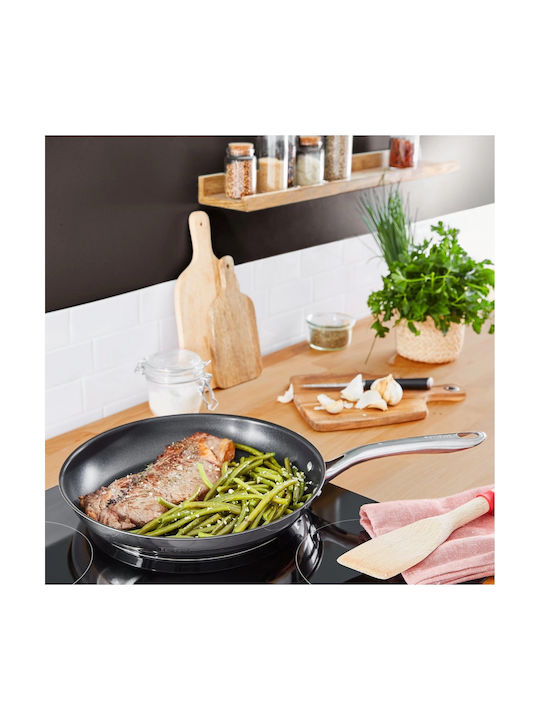 Tefal Hibiscus Steel Pan with Non-Stick Interior Coating 24cm