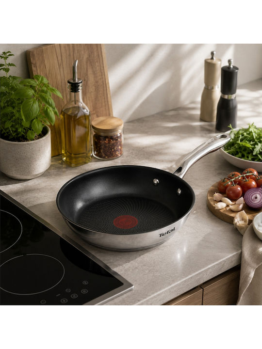 Tefal Hibiscus Steel Pan with Non-Stick Interior Coating 24cm