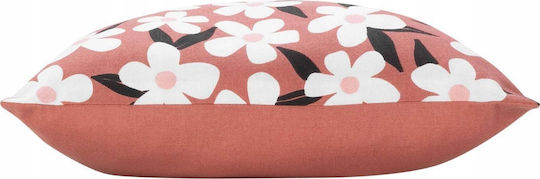 Douceur d'Intérieur Decorative Pillow Case Darcy in 100% Cotton Orange 40x40cm