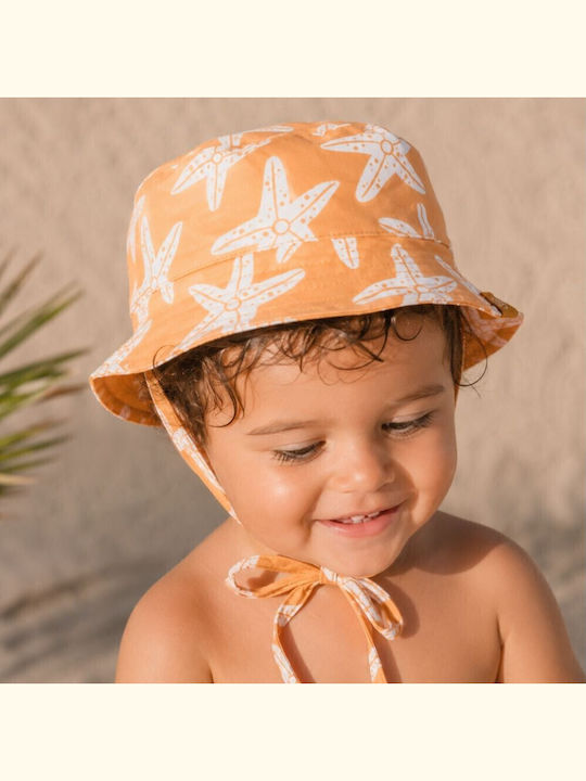 Swim Essentials Kids' Bucket Fabric Sunscreen Orange Hat