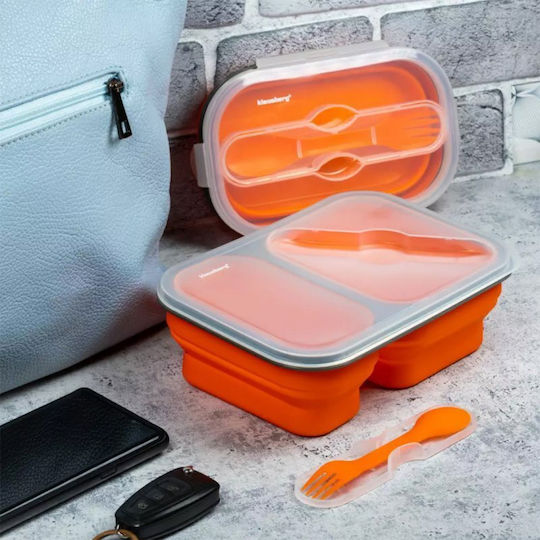 Klausberg Recipient Electric De Prânz Din Silicon Verde Cu Compartimente 900ml